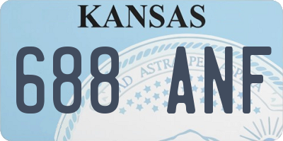 KS license plate 688ANF