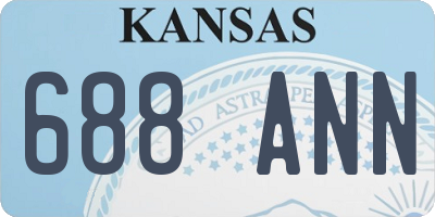 KS license plate 688ANN
