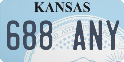 KS license plate 688ANY