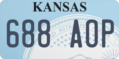 KS license plate 688AOP