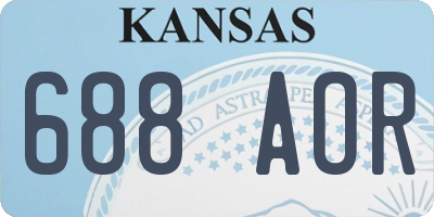 KS license plate 688AOR