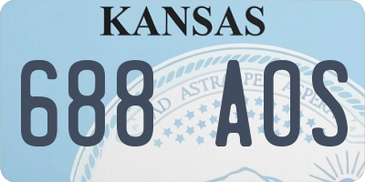 KS license plate 688AOS