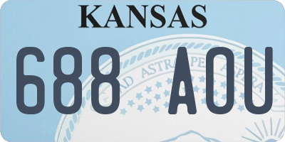 KS license plate 688AOU