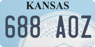 KS license plate 688AOZ