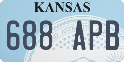 KS license plate 688APB