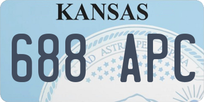 KS license plate 688APC