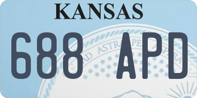 KS license plate 688APD