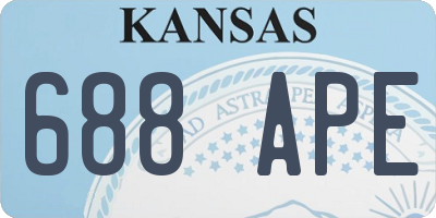 KS license plate 688APE