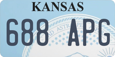 KS license plate 688APG