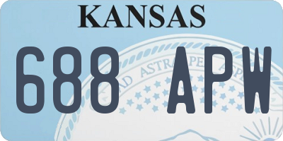 KS license plate 688APW