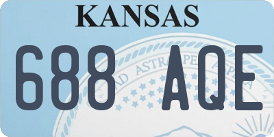 KS license plate 688AQE