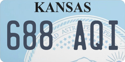 KS license plate 688AQI