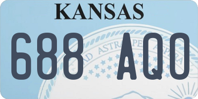 KS license plate 688AQO