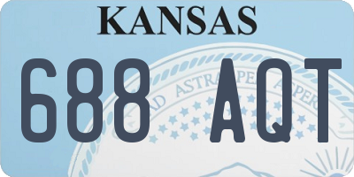 KS license plate 688AQT