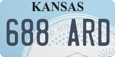KS license plate 688ARD