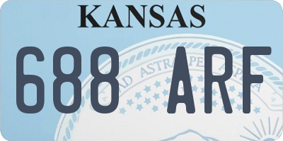 KS license plate 688ARF