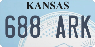 KS license plate 688ARK