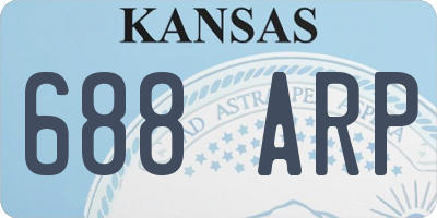 KS license plate 688ARP