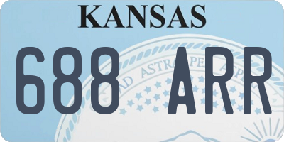 KS license plate 688ARR