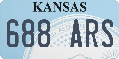 KS license plate 688ARS