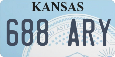 KS license plate 688ARY