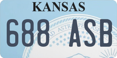 KS license plate 688ASB
