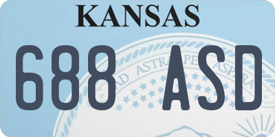 KS license plate 688ASD