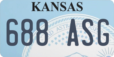 KS license plate 688ASG