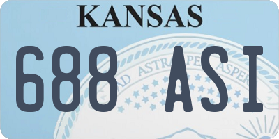 KS license plate 688ASI