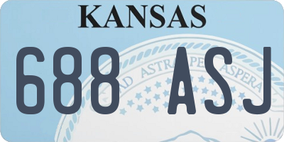 KS license plate 688ASJ
