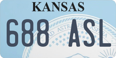 KS license plate 688ASL