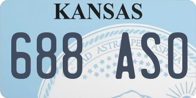 KS license plate 688ASO
