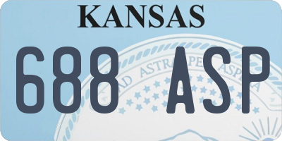 KS license plate 688ASP