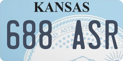 KS license plate 688ASR