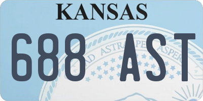 KS license plate 688AST
