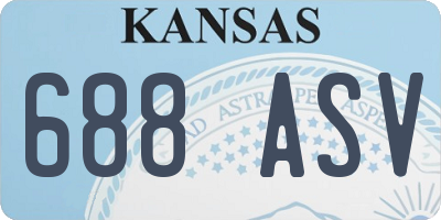 KS license plate 688ASV