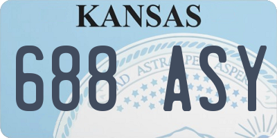 KS license plate 688ASY