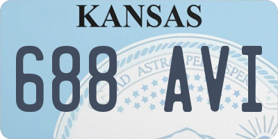 KS license plate 688AVI