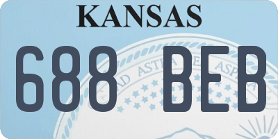 KS license plate 688BEB