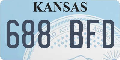 KS license plate 688BFD