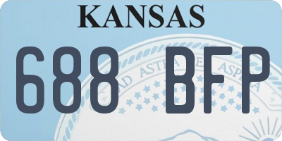 KS license plate 688BFP