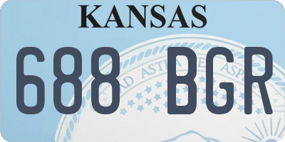 KS license plate 688BGR