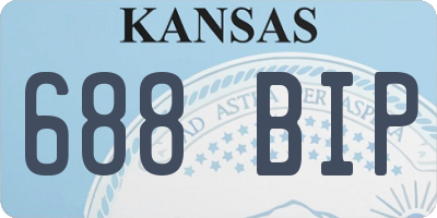 KS license plate 688BIP