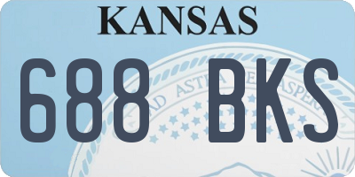 KS license plate 688BKS