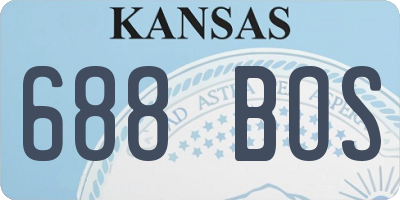 KS license plate 688BOS