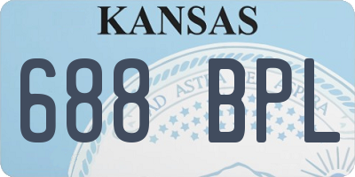 KS license plate 688BPL