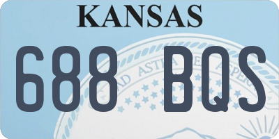 KS license plate 688BQS