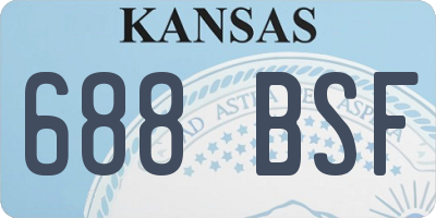 KS license plate 688BSF