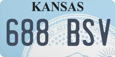 KS license plate 688BSV