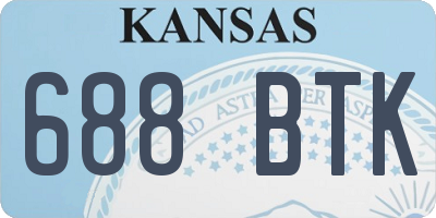 KS license plate 688BTK